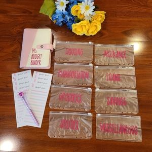 Pink/White Budget Binder Gift Set